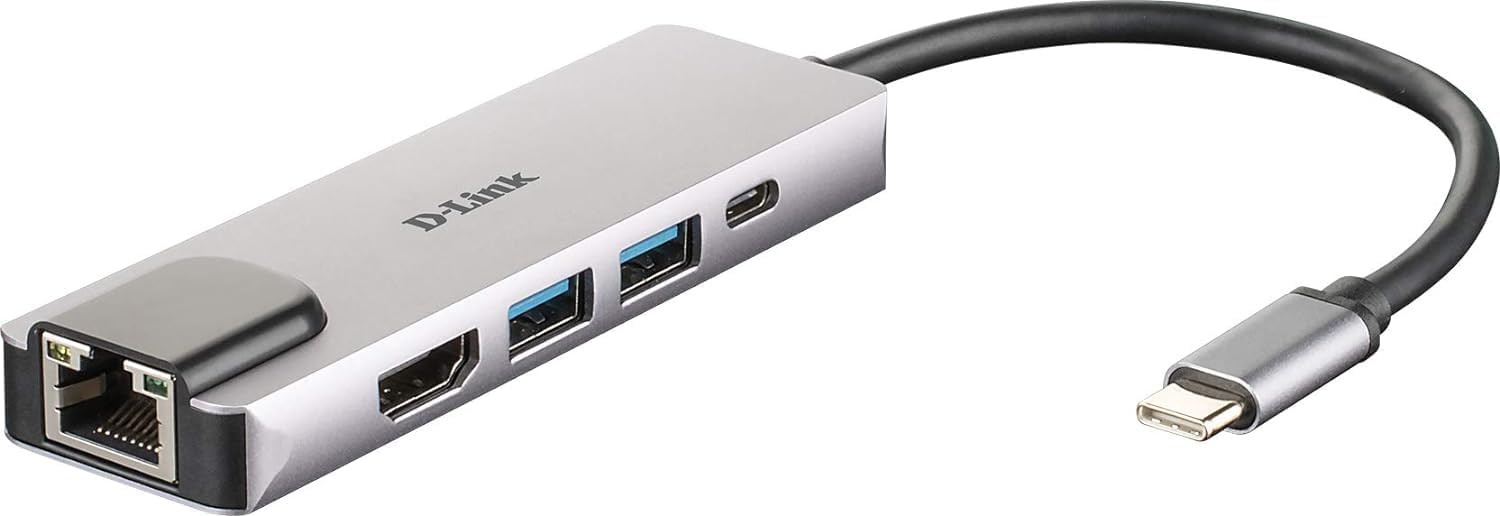 Docking USB Tipo-C D-Link DUB-M520/ 2xUSB/ 1xUSB Tipo-C/ 1xHDMI 4K/ 1xRJ45/ 1xThunderbolt/ Cinzento