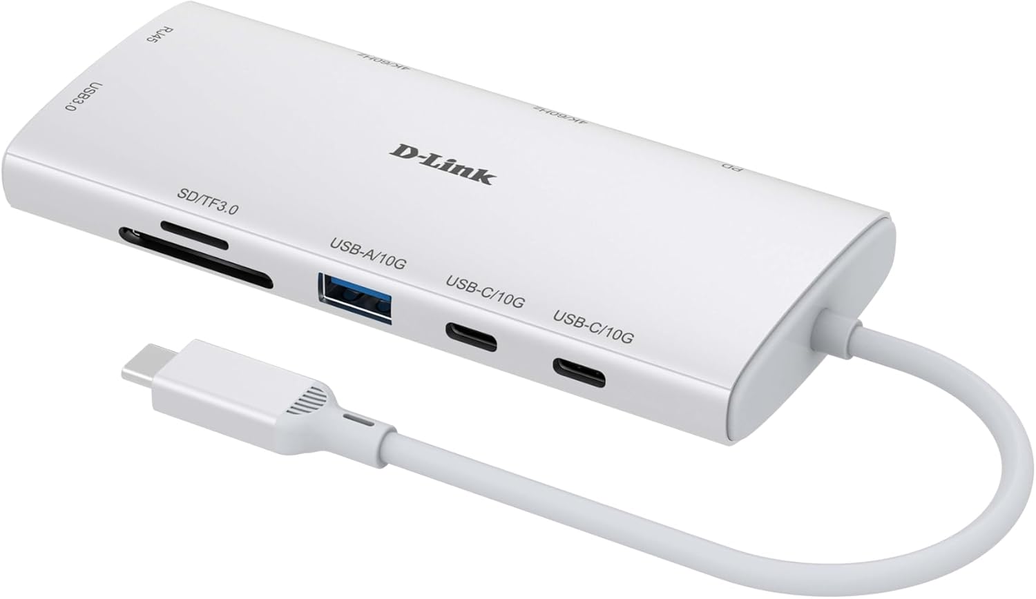 Docking USB Tipo-C D-Link DUP-A01/ 1xUSB/ 2xUSB Tipo-C/ 2xHDMI 4K/ 1xRJ45/ 1xLeitor de Cartões/ 1xUSB Tipo-C PD/ Branco - Imagem 2