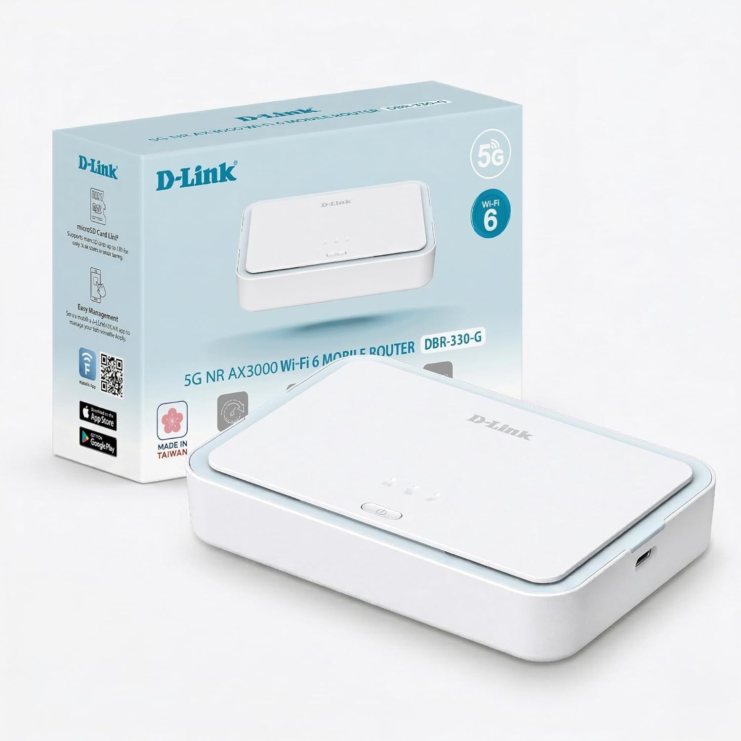 Router D-Link DBR-330-G 5G NR AX3000 Wi-Fi 6 3000Mbps 5 Antenas Bateria 5260mAh