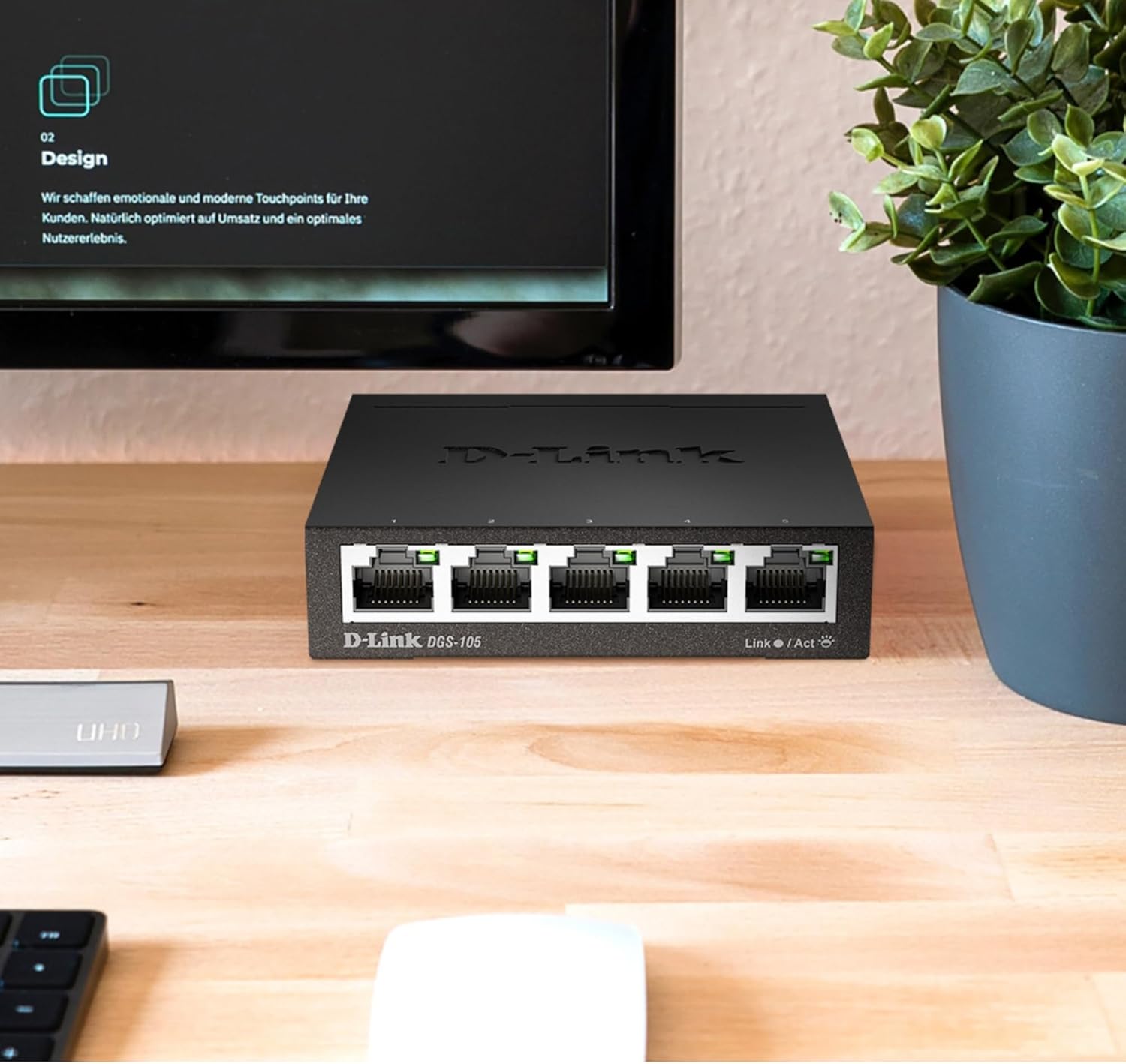 Switch D-Link DGS-105 5 Portas/ RJ-45 10/100/1000 - Imagem 4