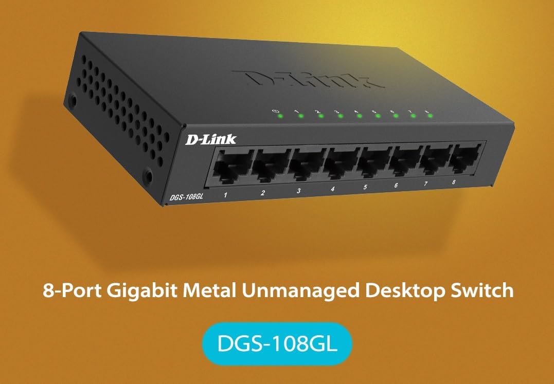 Switch D-Link DGS-108GL 8 Portas/ RJ-45 10/100/1000 - Imagem 4