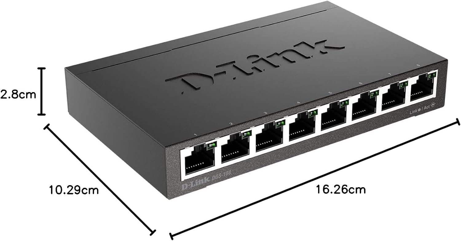 Switch D-Link DGS-108 8 Portas/ RJ-45 10/100/1000 - Imagem 6