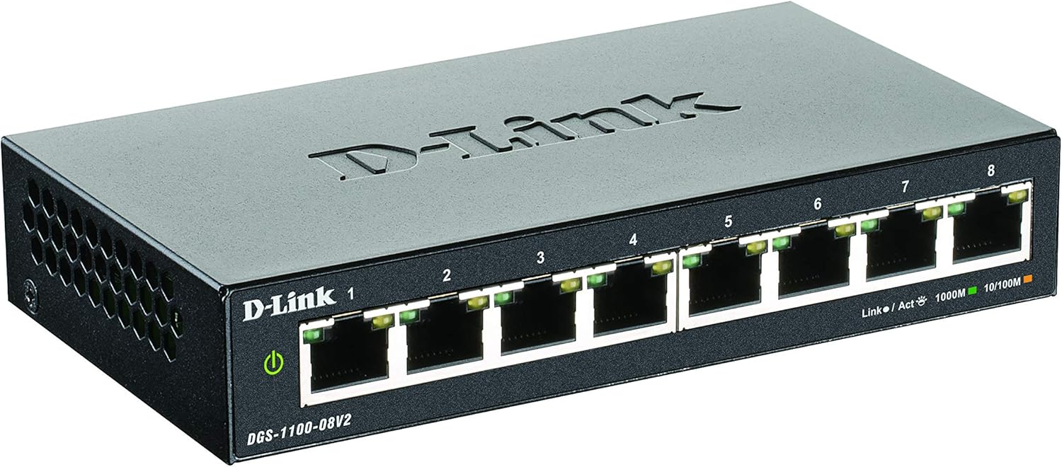 Switch Gerível D-Link DGS-1100-08V2 8 Portas/ RJ-45 10/100/1000 - Imagem 2