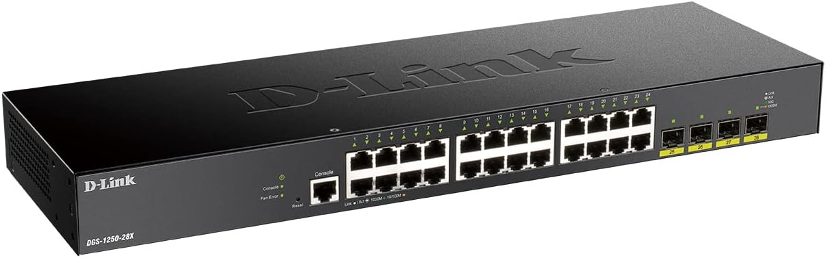 Switch Gerido D-Link DGS-1250-28X 28 Portas/ RJ-45 Gigabit 10/100/1000/ SFP - Imagem 3
