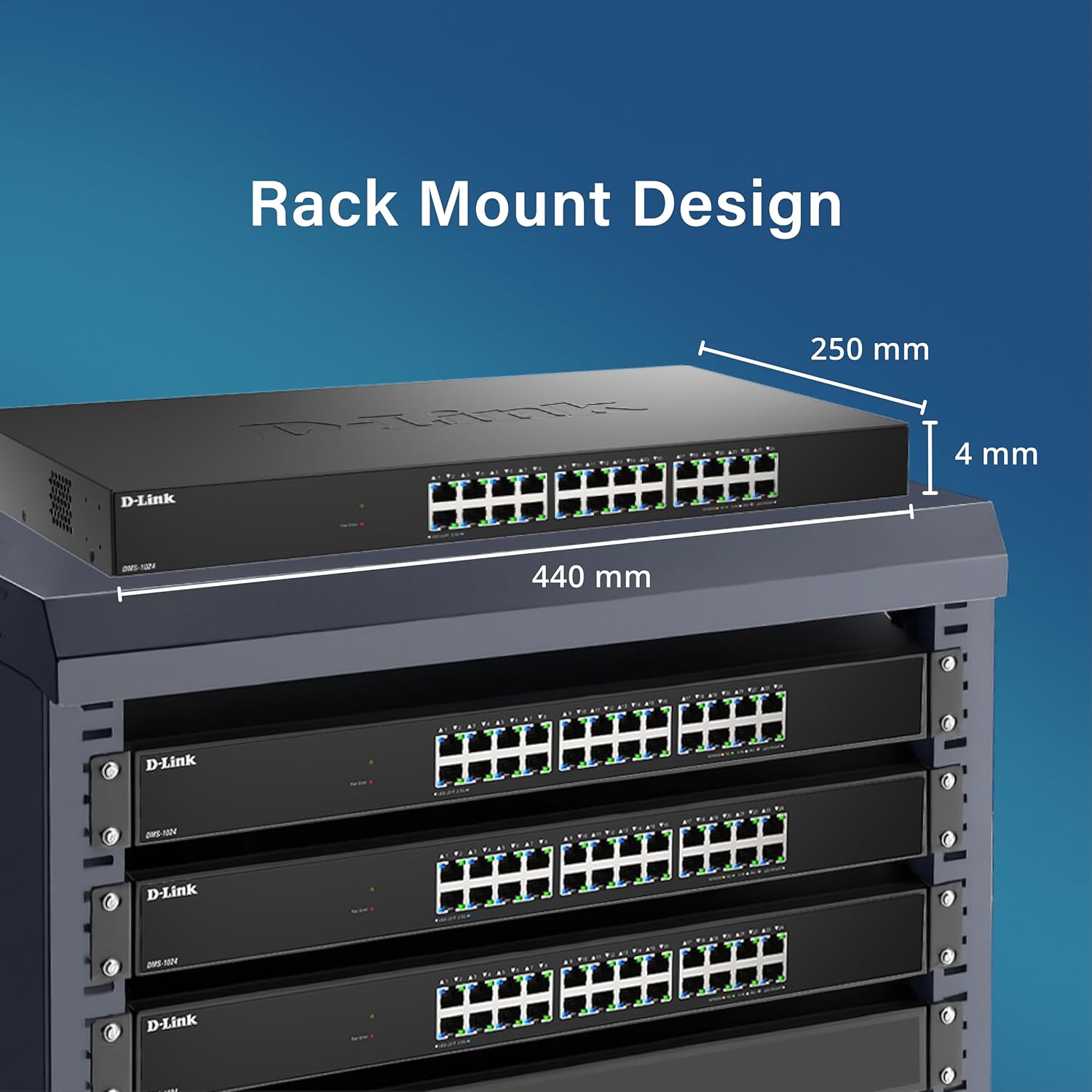 Switch D-Link DMS-1016/E 24 Portas/ RJ-45 Gigabit 10/100/1000 - Imagem 8