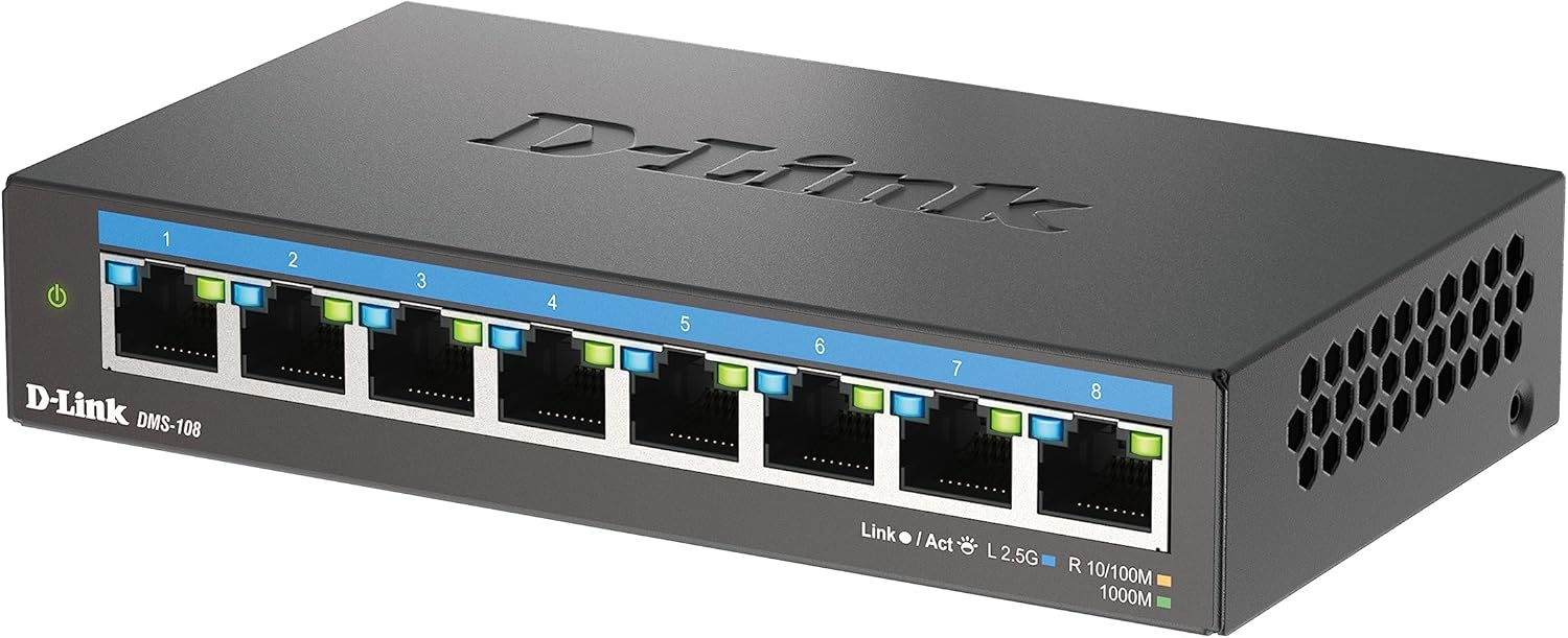 Switch D-Link DMS-108 8 Portas/ RJ-45 10/100/1000/2.5GB - Imagem 2