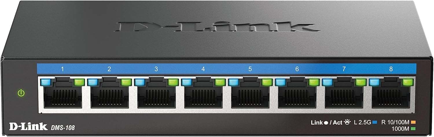 Switch D-Link DMS-108 8 Portas/ RJ-45 10/100/1000/2.5GB