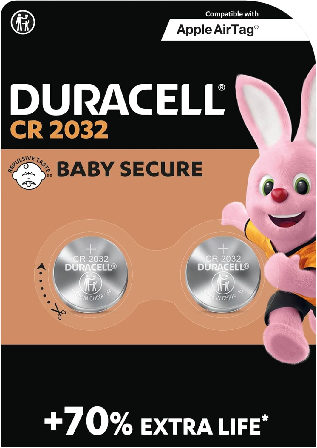 Pack de 2 Pilhas de Botão Duracell DL2032/ 3V - Imagem 1