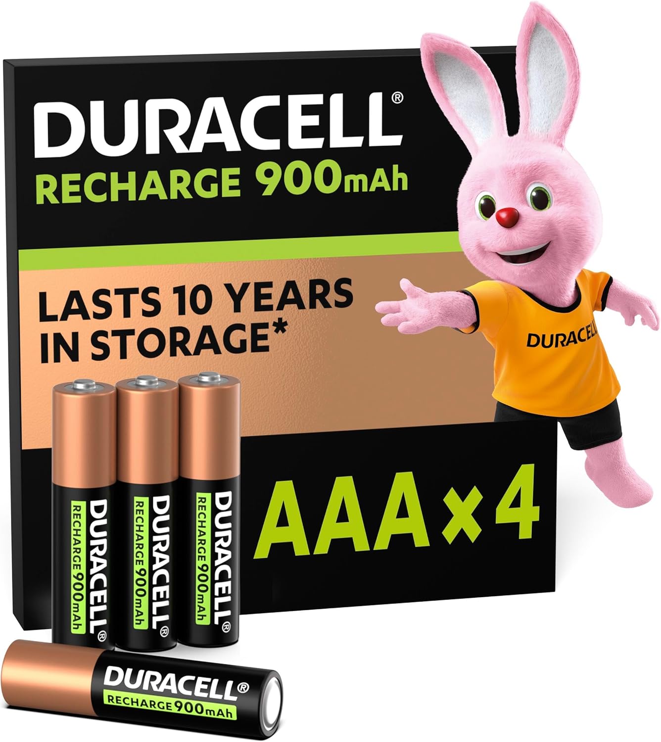 Pack de 4 Pilhas AAA Duracell HR03-A / 1.2V / Recarregáveis