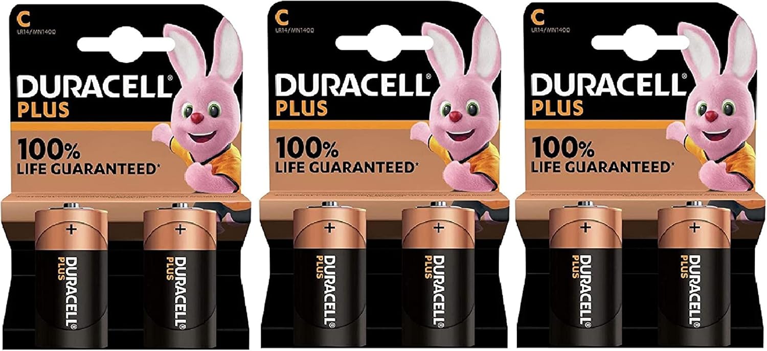 Pack de 2 Pilhas C Duracell LR14/ 1.5V/ Alcalinas