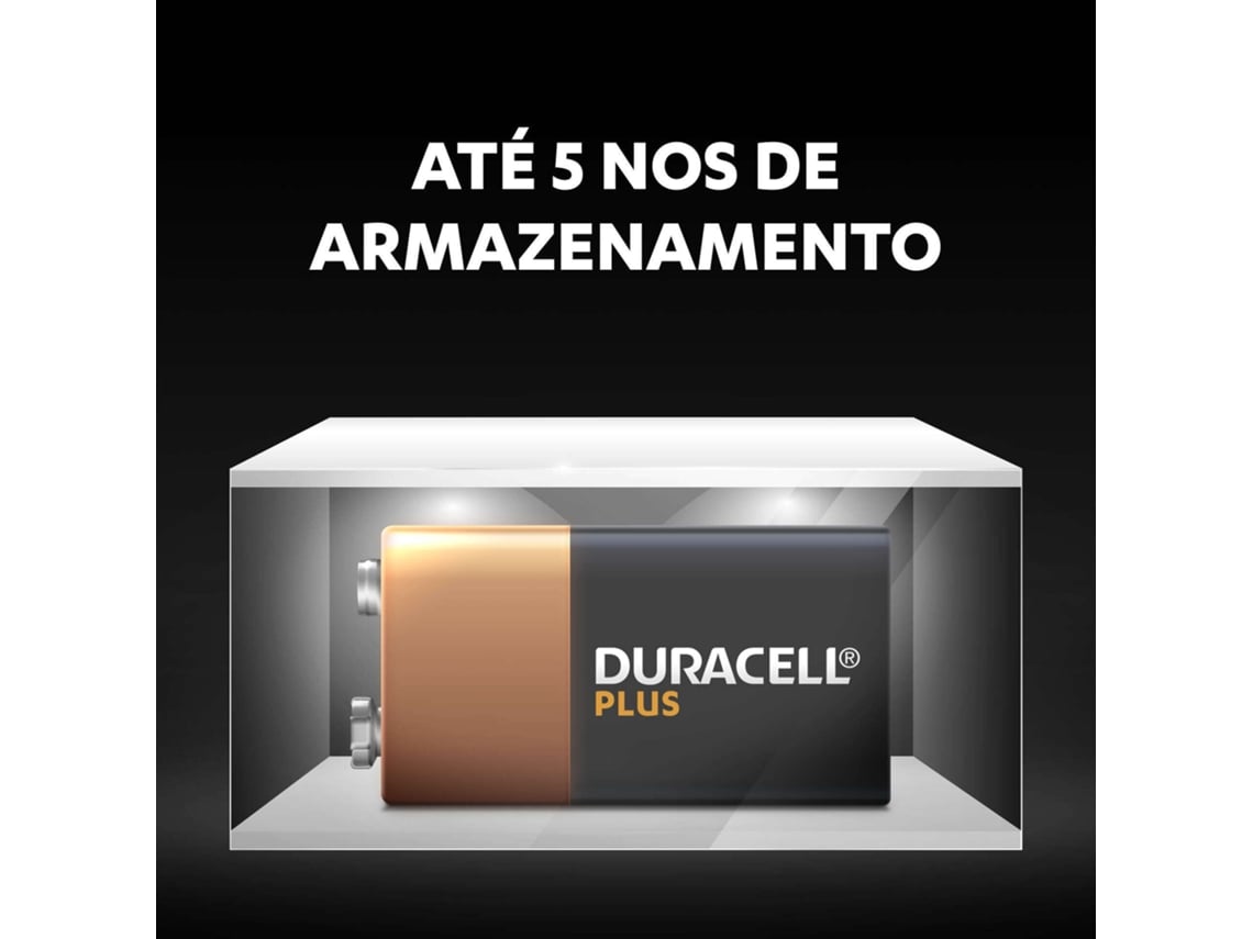 Pilha Duracell Plus MN1604/ 9V/ Alcalina - Imagem 2