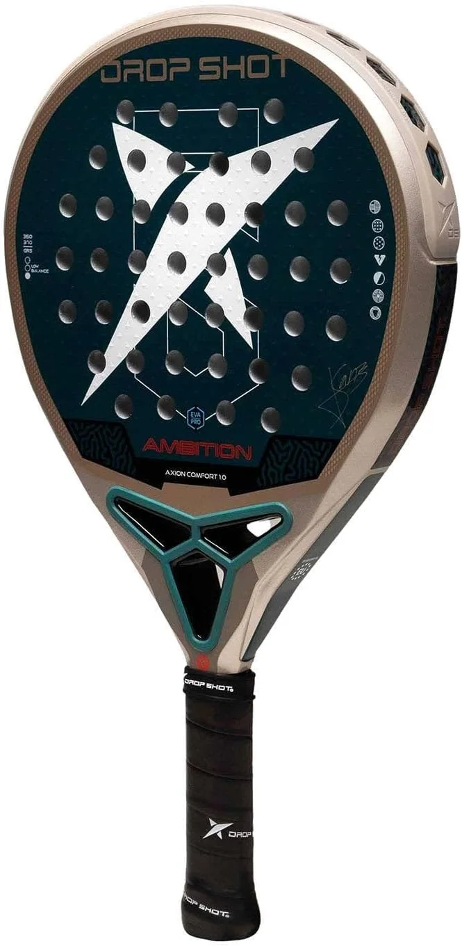 Raquete de Padel Drop Shot Axion Comfort 1.0 2026 Carbono EVA Formato Oversize Castanho e Preto - Imagem 2