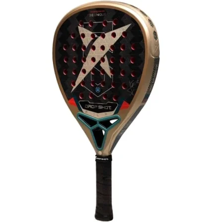 Raquete de Padel Drop Shot Axion Attack Junior Jon Sanz Fibra de Vidro EVA Soft Castanho e Preto - Imagem 3