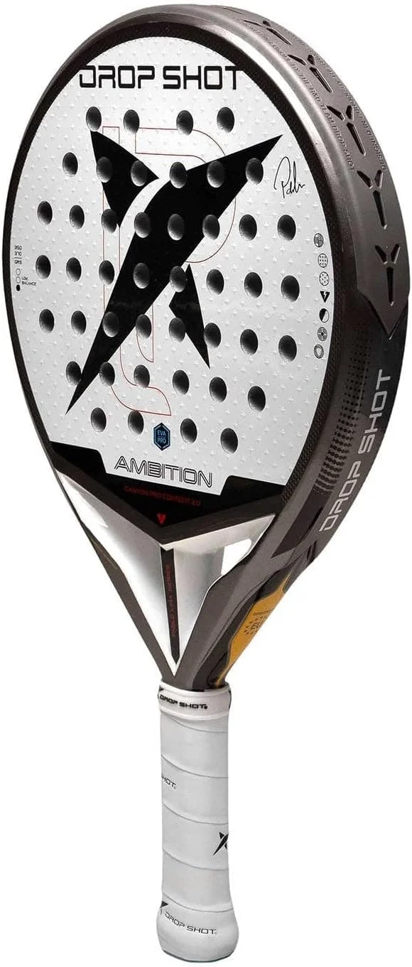 Raquete de Padel Drop Shot Canyon Pro Comfort 2.0 2026 Pablo Lima Carbono 3K EVA Pro Branco - Imagem 3