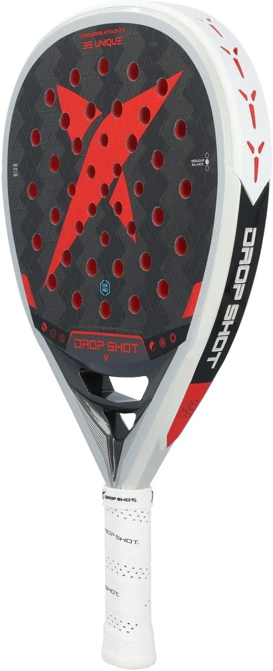Raquete de Padel Drop Shot Conqueror Attack 2.0 Carbono 24K Twill Eva Pro High Density Formato Lágrima - Imagem 2