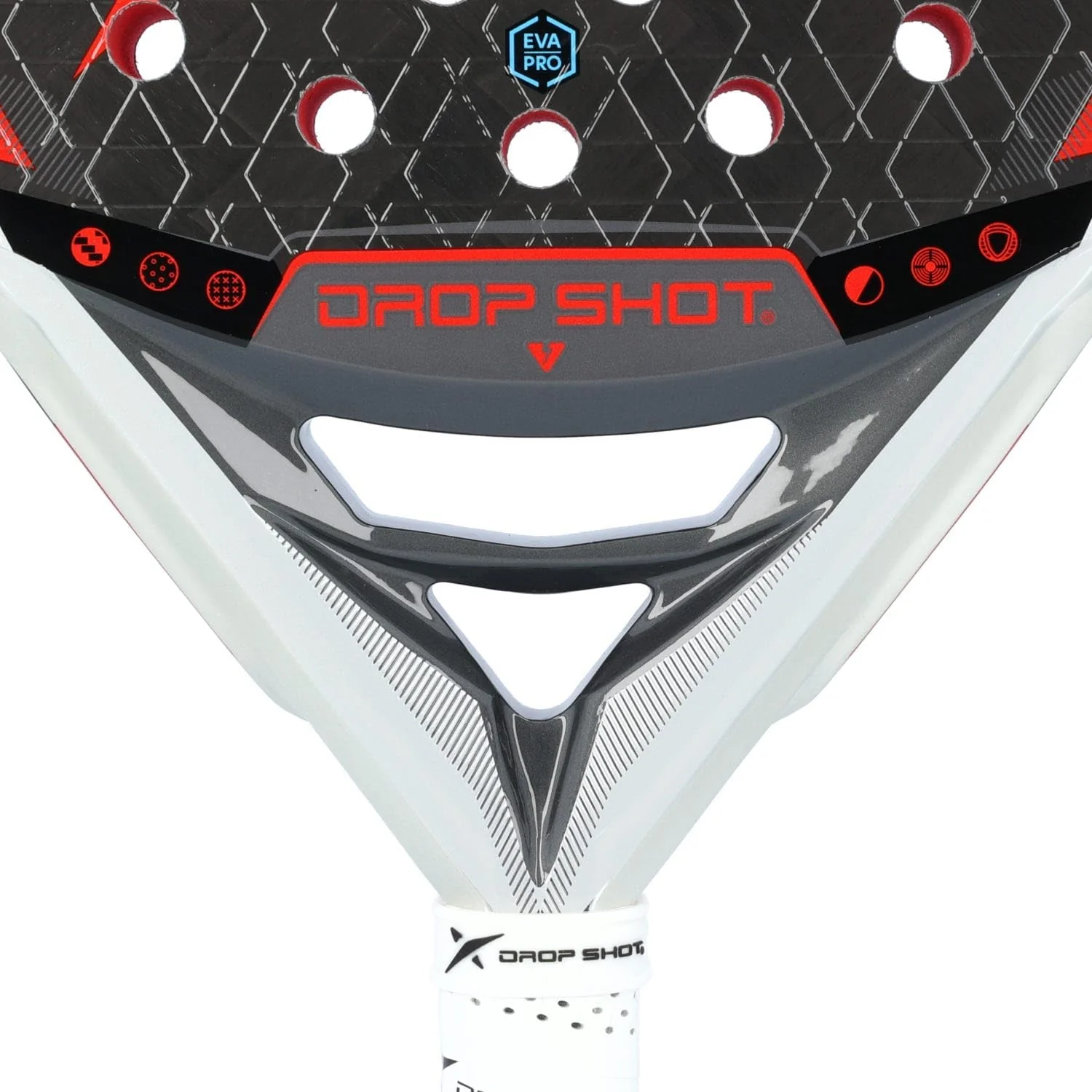 Raquete de Padel Drop Shot Conqueror Attack 2.0 Carbono 24K Twill Eva Pro High Density Formato Lágrima - Imagem 5