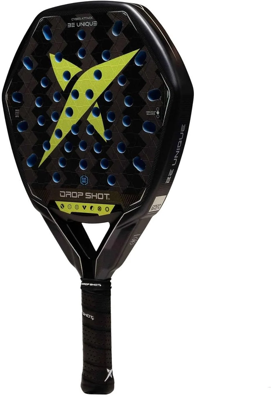 Raquete de Padel Drop Shot Cyber Attack 2026 Carbono 24K Twill Textreme Eva Pro High Density Formato Lágrima - Imagem 2