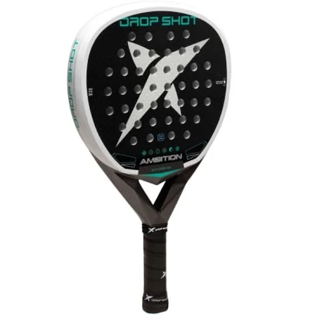 Raquete de Padel Drop Shot Explorer 9.0 2026 Formato Lágrima Carbono EVA Pro Preta e Branca - Imagem 2