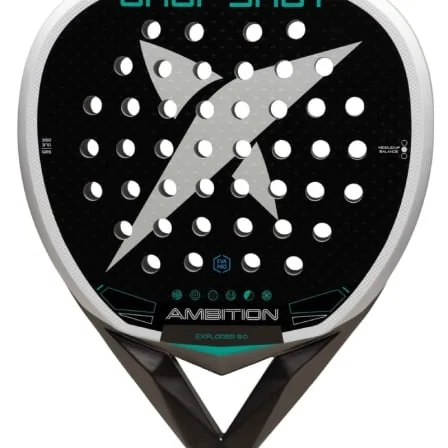Raquete de Padel Drop Shot Explorer 9.0 2026 Formato Lágrima Carbono EVA Pro Preta e Branca - Imagem 3