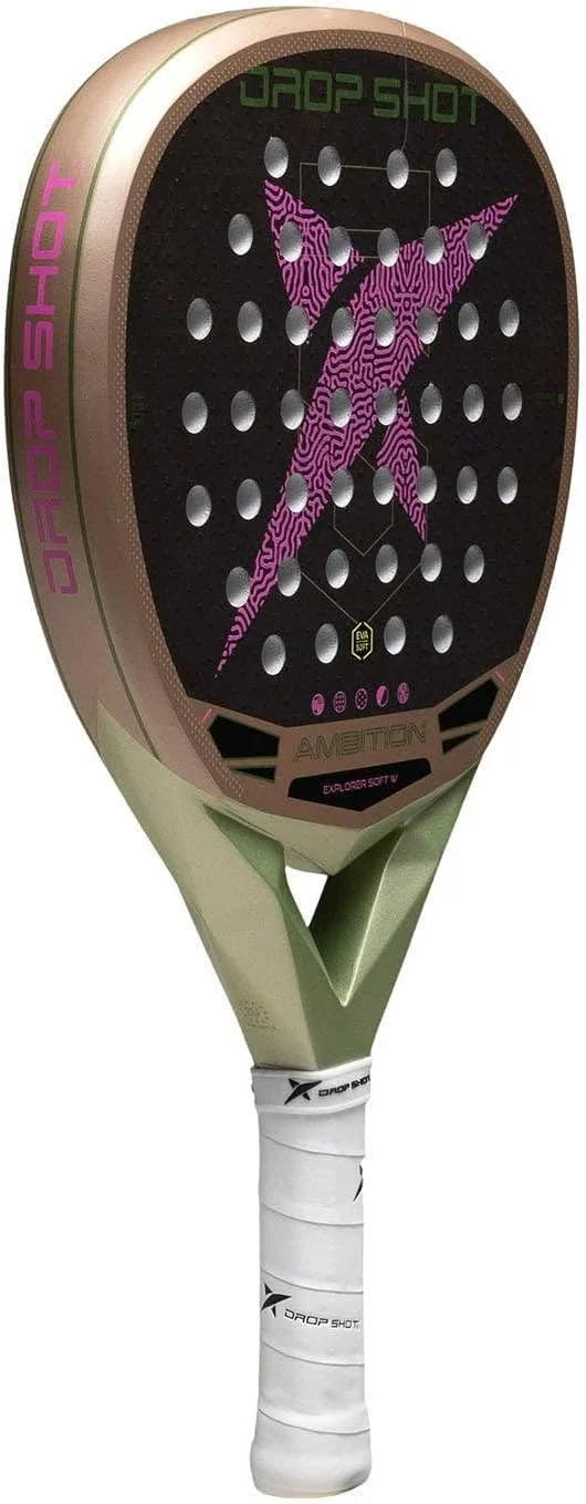 Raquete de Padel Drop Shot Explorer Soft Woman 2026 Formato Lágrima 355-365g Castanho e Roxo - Imagem 2