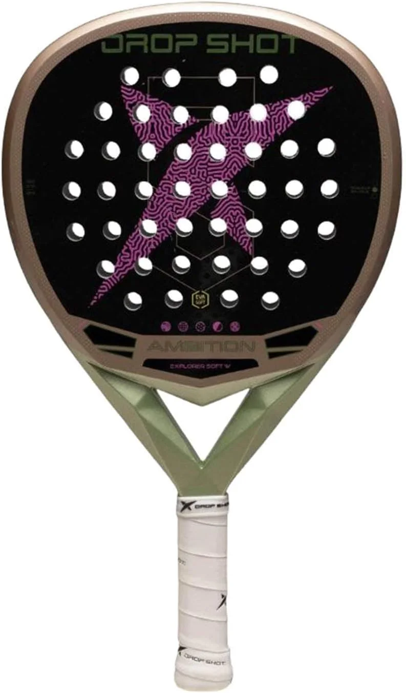 Raquete de Padel Drop Shot Explorer Soft Woman 2026 Formato Lágrima 355-365g Castanho e Roxo