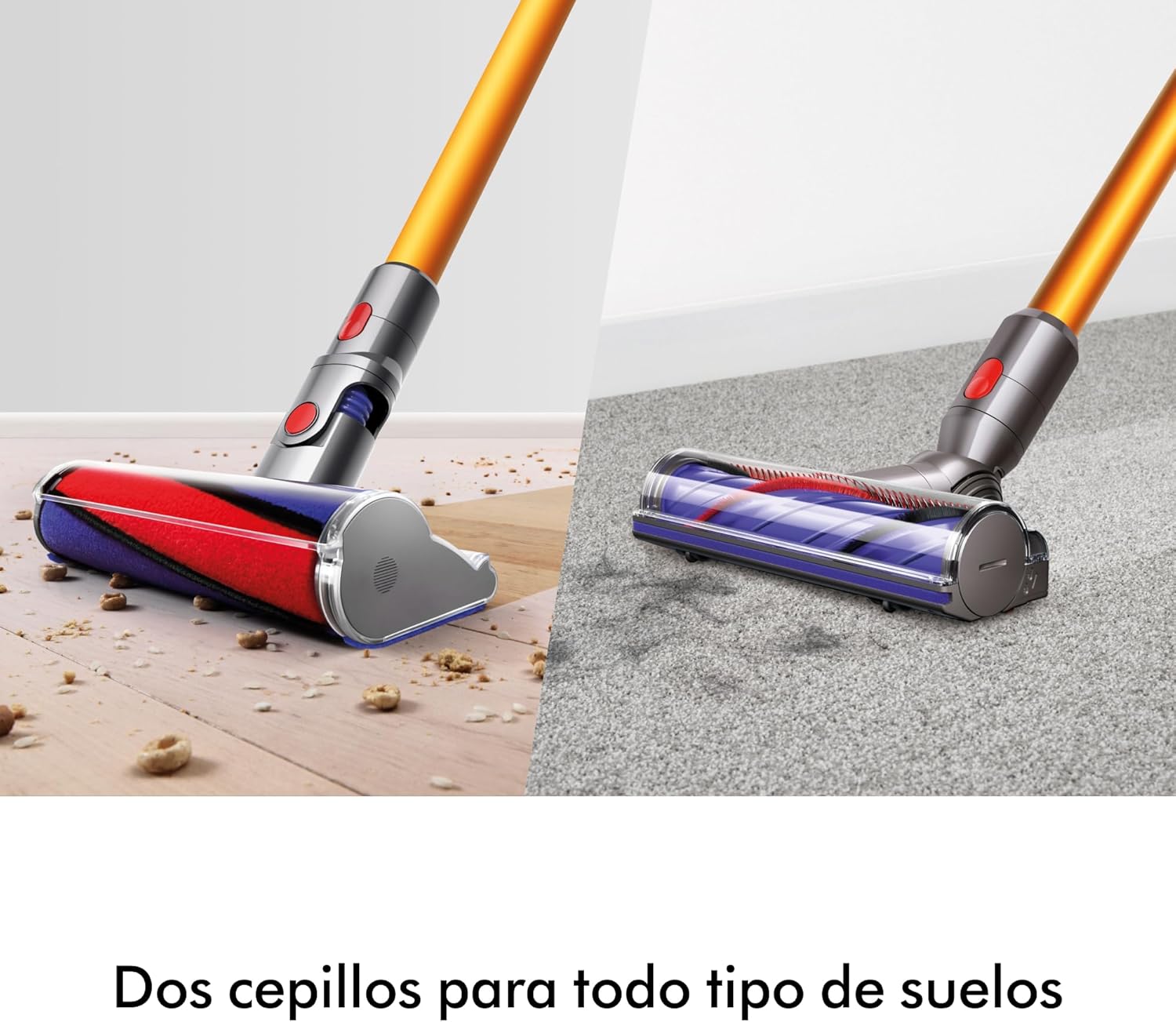 Aspirador Vertical Dyson V8 Absolute 115W Autonomia 40 Minutos Prateado/Amarelo - Imagem 6