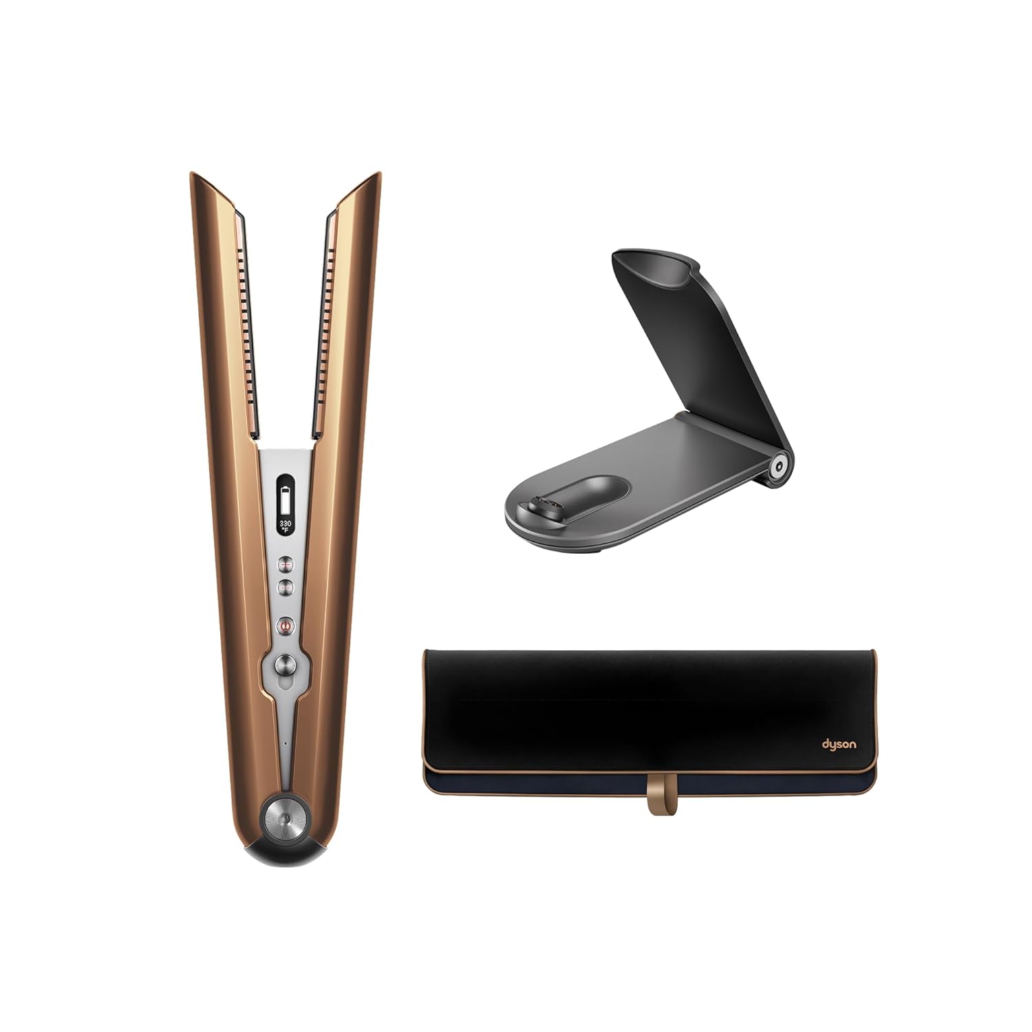 Alisador de Cabelo Dyson Corrale Placas Flexíveis Sem Fios 3 Níveis de Calor Cobre