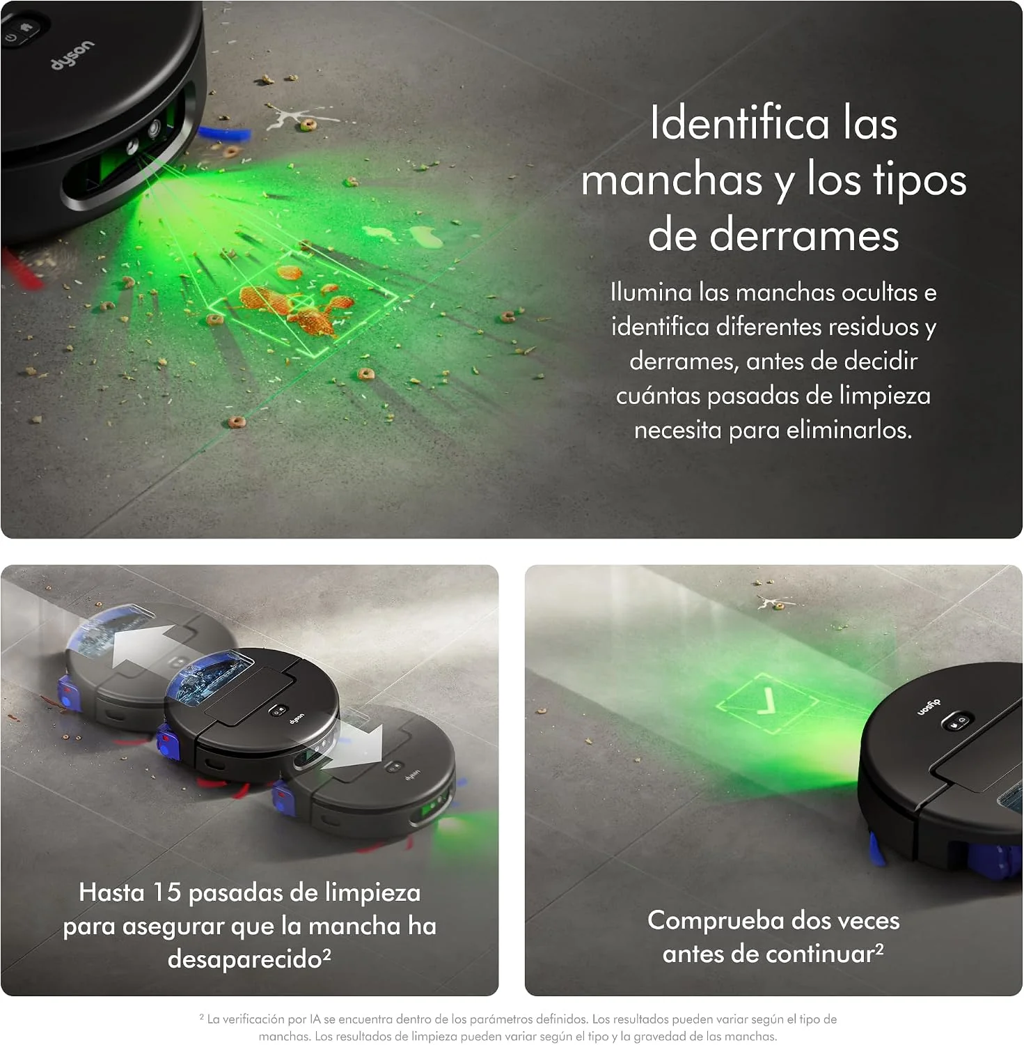 Robot Aspirador e Lavagem Dyson Spot+Scrub AI com Controlo WiFi e Deteção de Manchas por IA Preto - Imagem 3