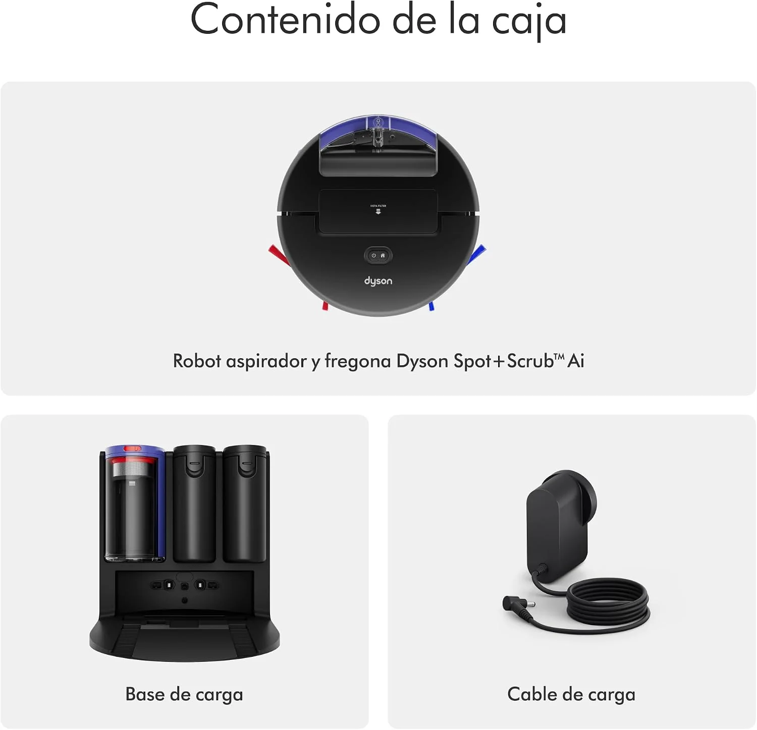 Robot Aspirador e Lavagem Dyson Spot+Scrub AI com Controlo WiFi e Deteção de Manchas por IA Preto - Imagem 8