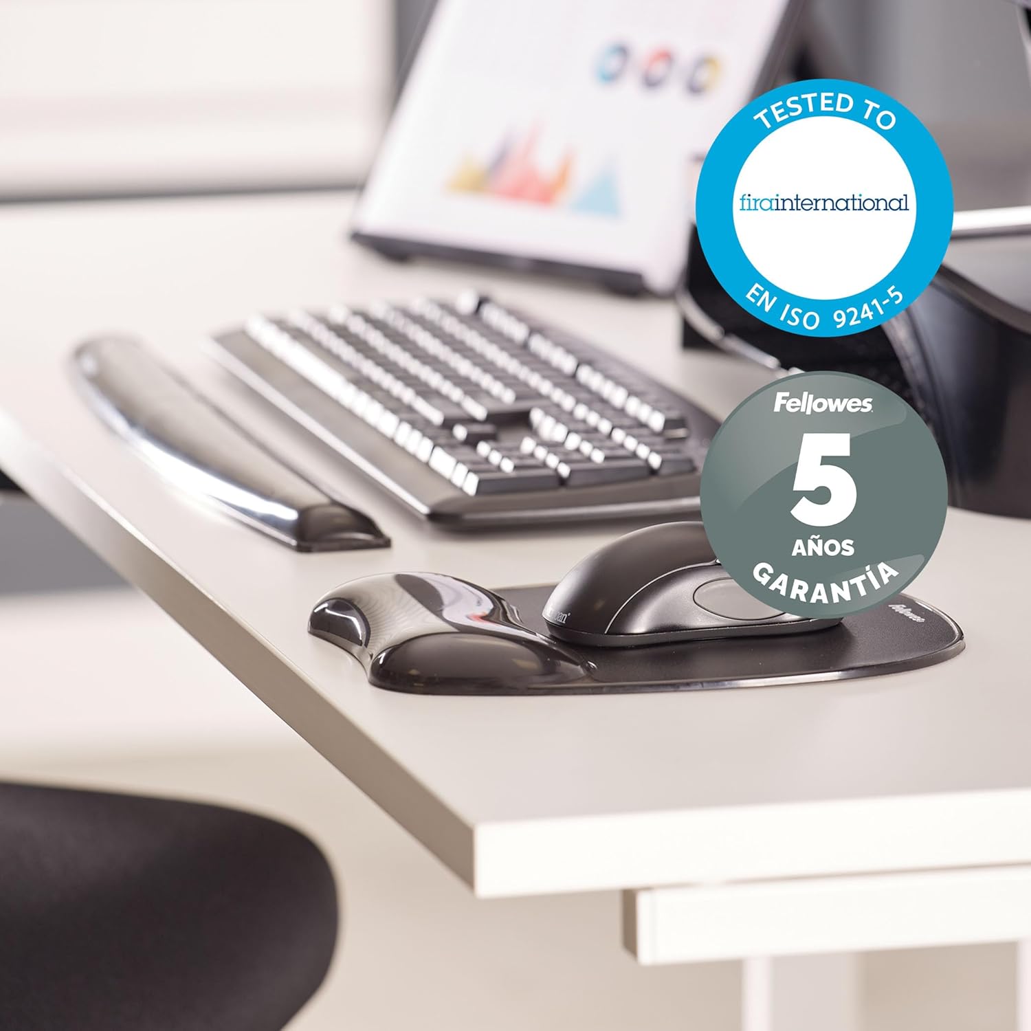 Tapete de Rato Ergonómico Fellowes 9112101/ 25 x 20 x 235mm - Imagem 5