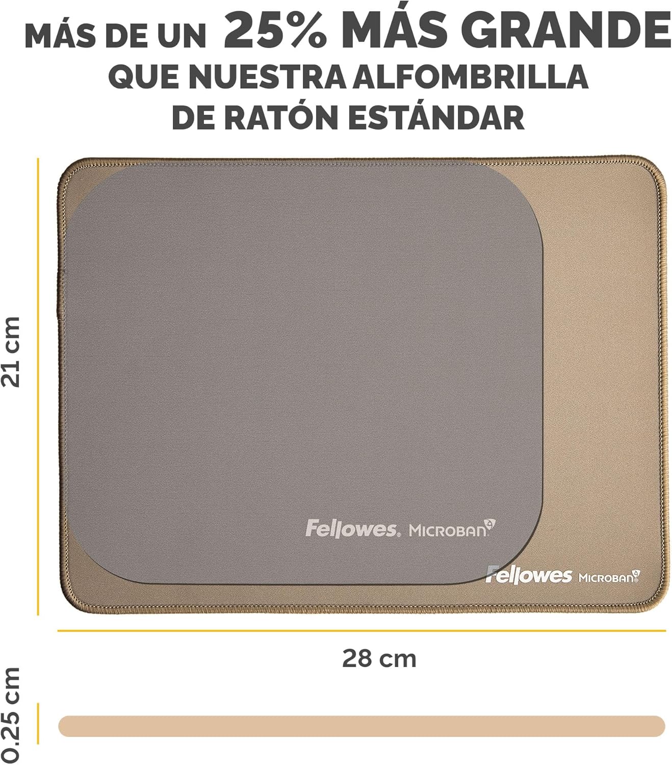 Tapete Fellowes Breyta XL/ 2.5 x 280 x 210mm/ Bege Areia - Imagem 3