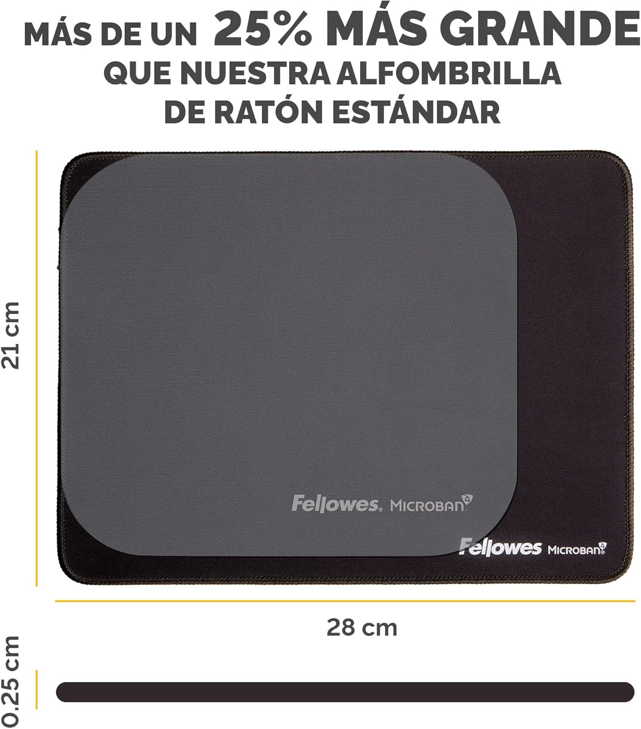 Alfombra de Rato Fellowes Breyta XL/ 2.5 x 280 x 210mm - Imagem 3