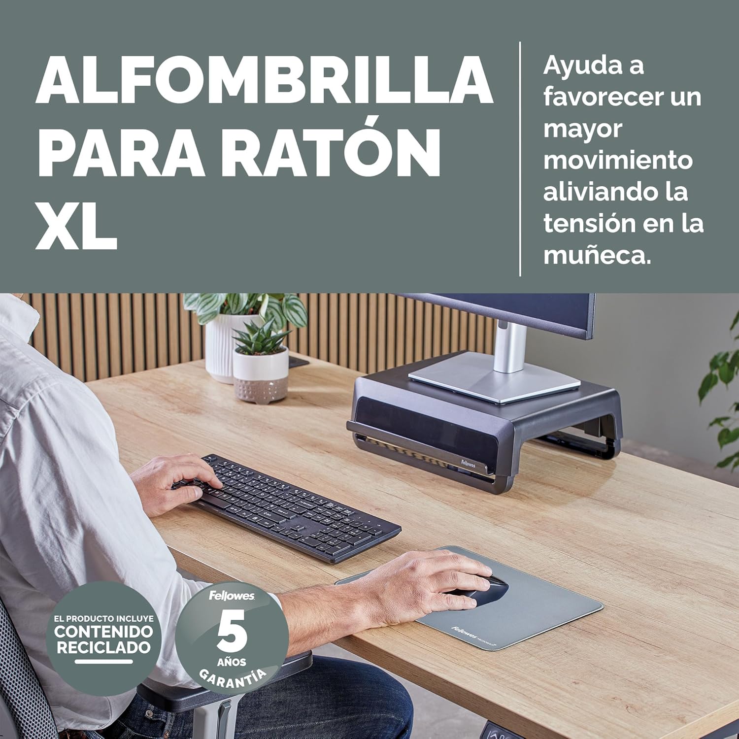 Tapete Fellowes Breyta XL/ 2.5 x 280 x 210mm/ Azul - Imagem 2