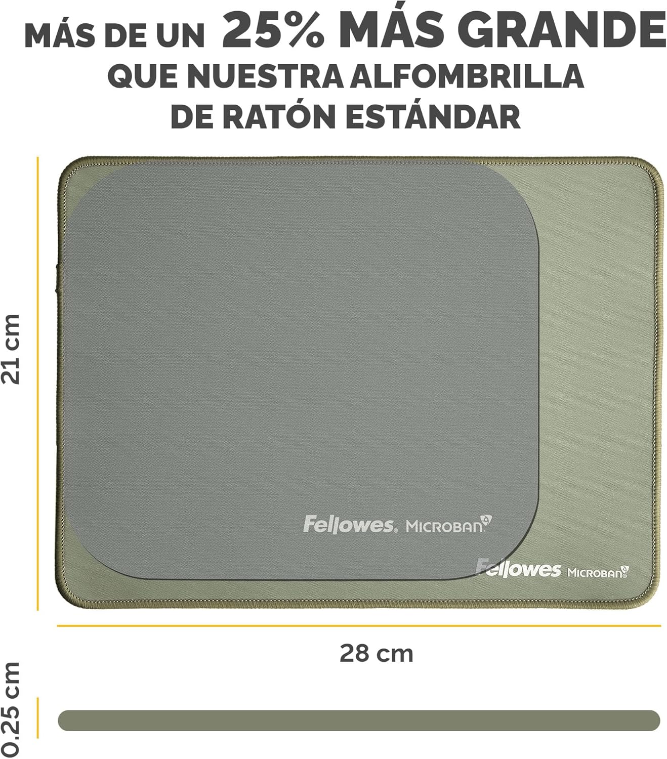 Tapete Fellowes Breyta XL/ 2.5 x 280 x 210mm/ Verde Sálvia - Imagem 4