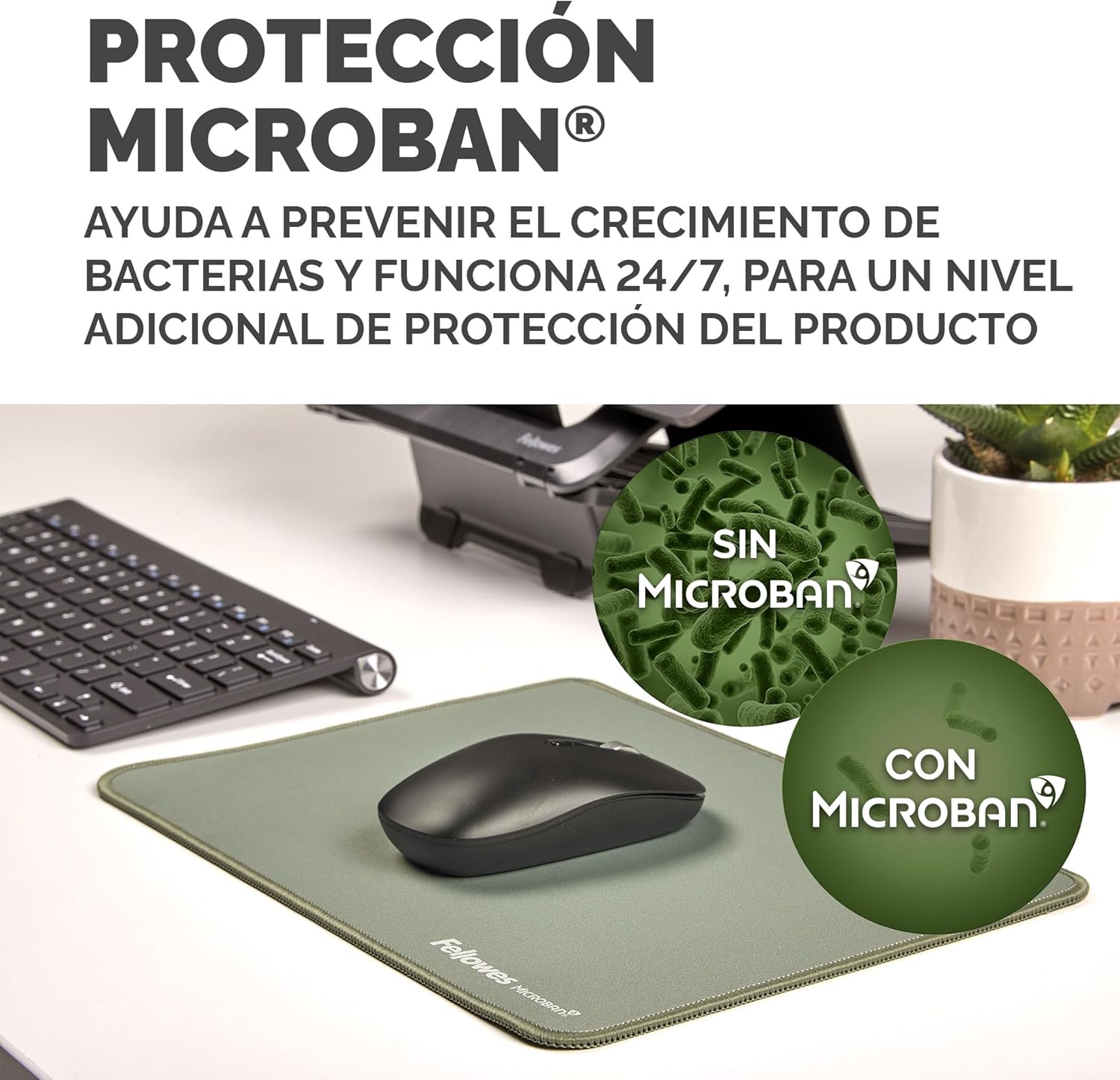 Tapete Fellowes Breyta XL/ 2.5 x 280 x 210mm/ Verde Sálvia - Imagem 5