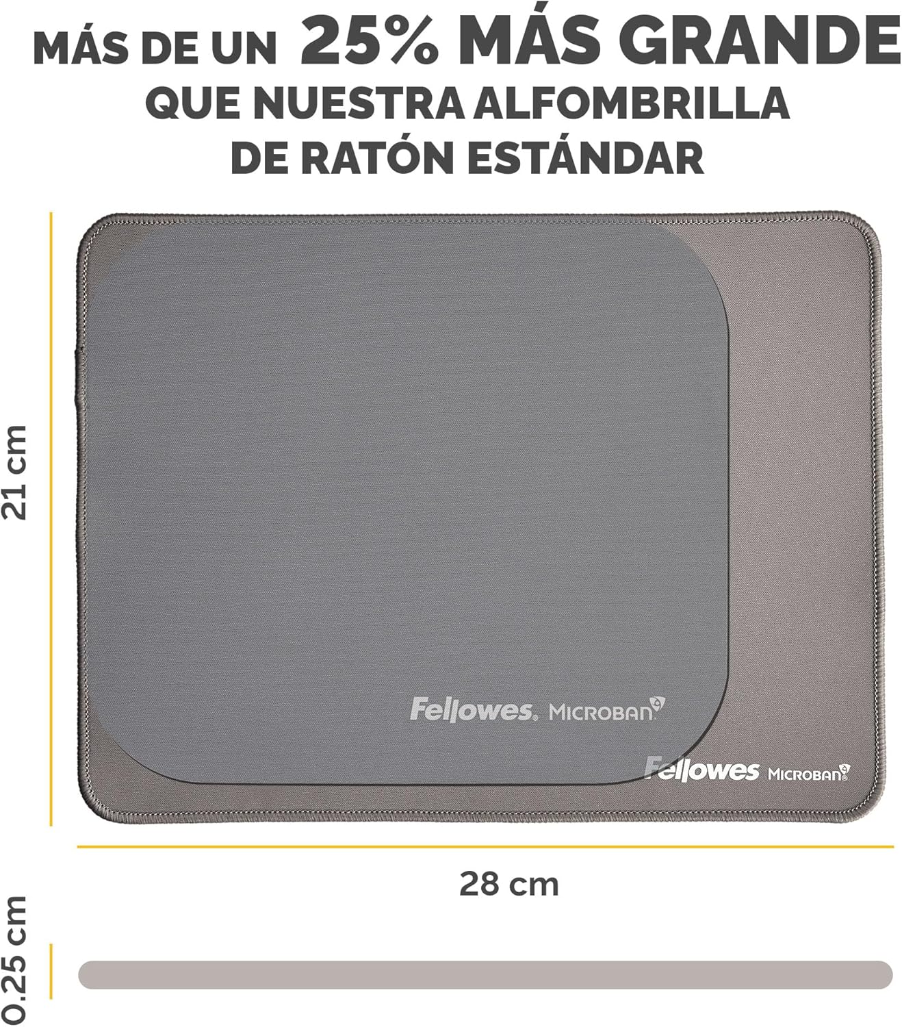 Tapete Fellowes Breyta XL/ 2.5 x 280 x 210mm/ Cinzento - Imagem 3