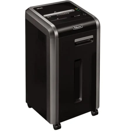 Destruidora de Papel Fellowes 225Mi Micropartículas 2x12mm P-5 16 Folhas Cesto 60L Preto