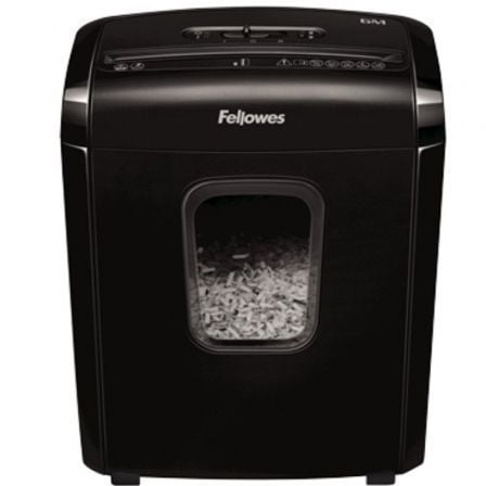 Destruidora Fellowes 6M/ Minicorte de 4 x 12mm/ Preta