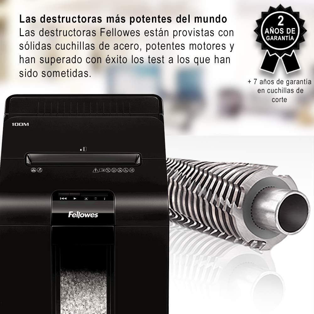 Trituradora Fellowes AutoMax 100M/ Microcorte de 4 x 10 mm/ Preto - Imagem 6