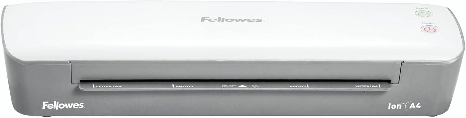 Plastificadora Fellowes Ion A4 4560001/ até A4 e 80-125 Microns/ Branca e Cinzenta - Imagem 2