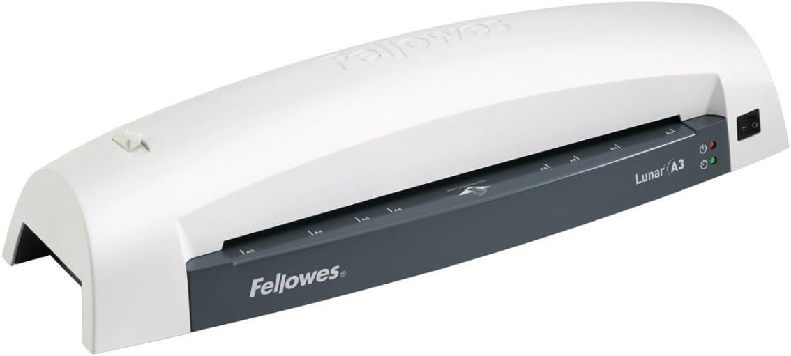 Plastificadora Fellowes Lunar A3 5716701/ até A3 e 80-125 Mícrons/ Branca e Preta