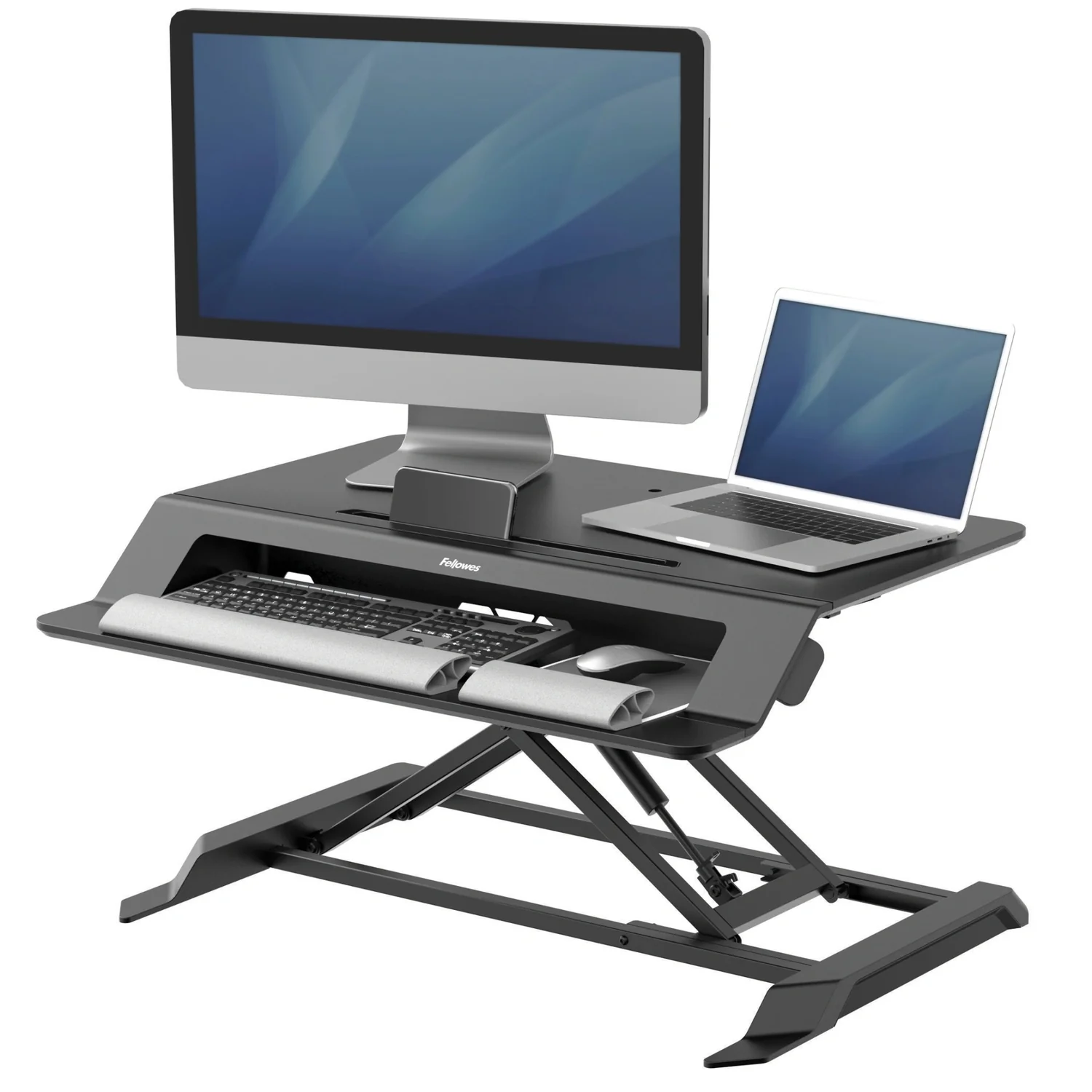 Suporte de Secretária Elevável Fellowes Lotus LT Sit-Stand até 17kg 80x40cm Preto - Imagem 3