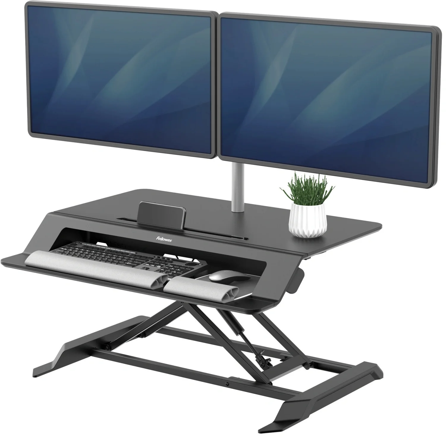 Suporte de Secretária Elevável Fellowes Lotus LT Sit-Stand até 17kg 80x40cm Preto - Imagem 2