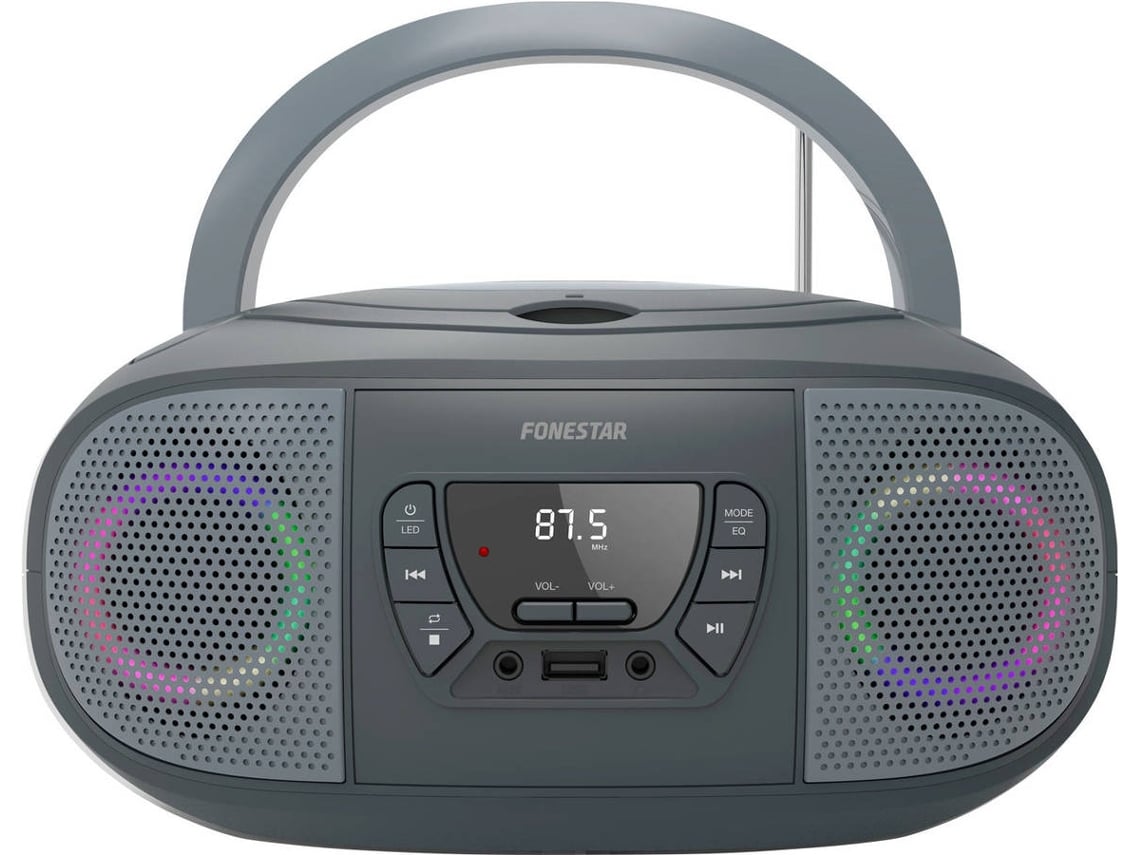 Rádio CD Fonestar BOOM-GO-G/ 13W/ Cinzento
