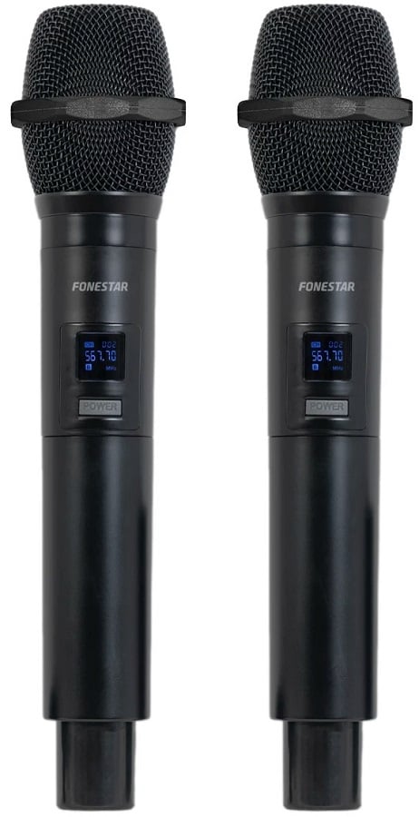 Microfone Sem Fios Duplo de Mão UHF Fonestar SONAIR-2M/ Inclui Recetor - Imagem 4