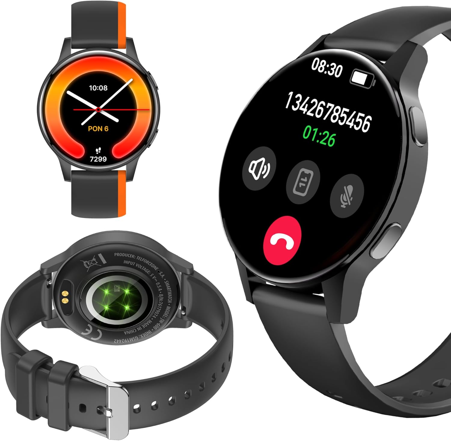 Forever Smartwatch IGo Watch 4 JW-600 Notificações/ Frequência Cardíaca/ Preto