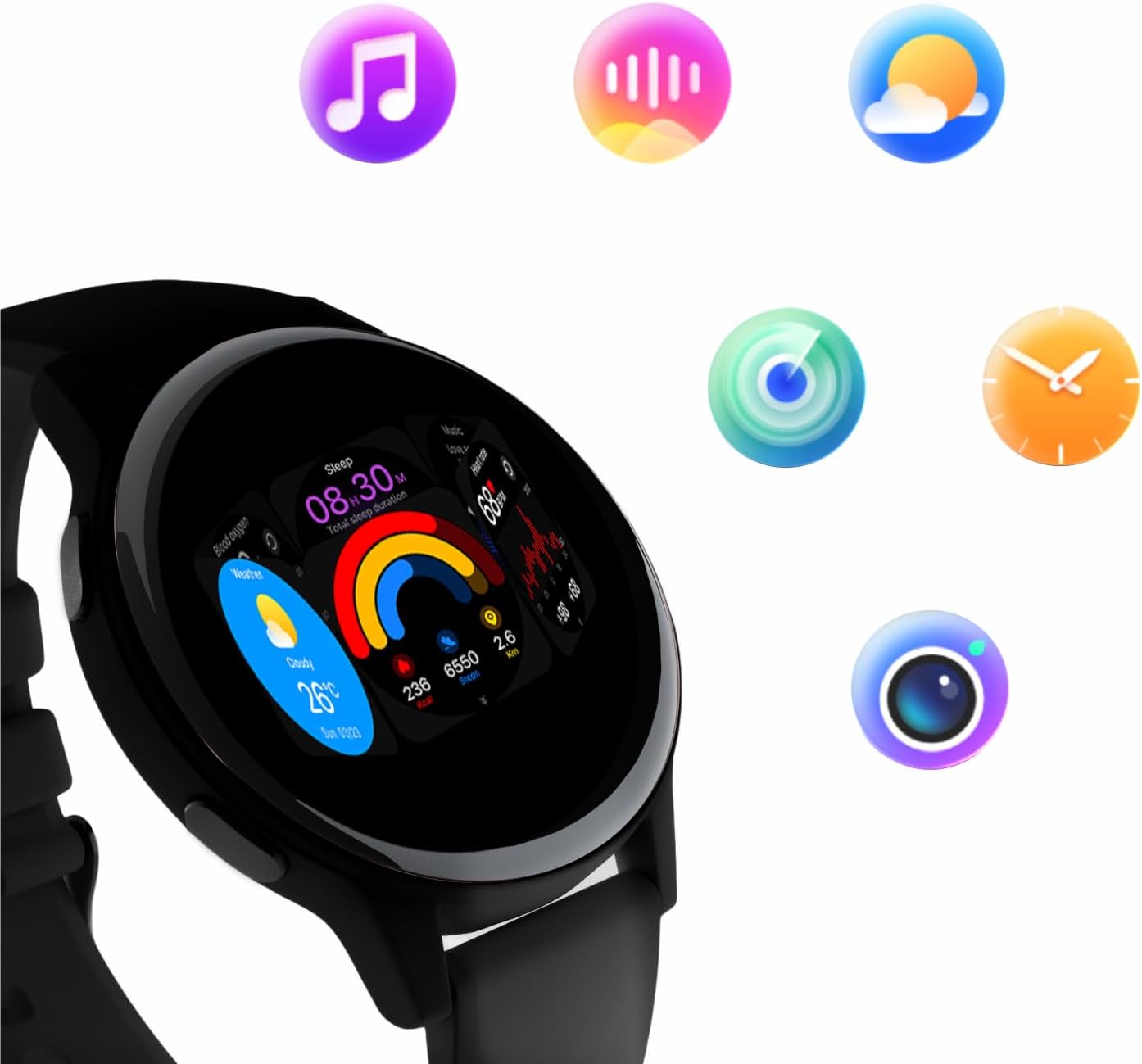 Forever Smartwatch IGo Watch 4 JW-600 Notificações/ Frequência Cardíaca/ Preto - Imagem 5