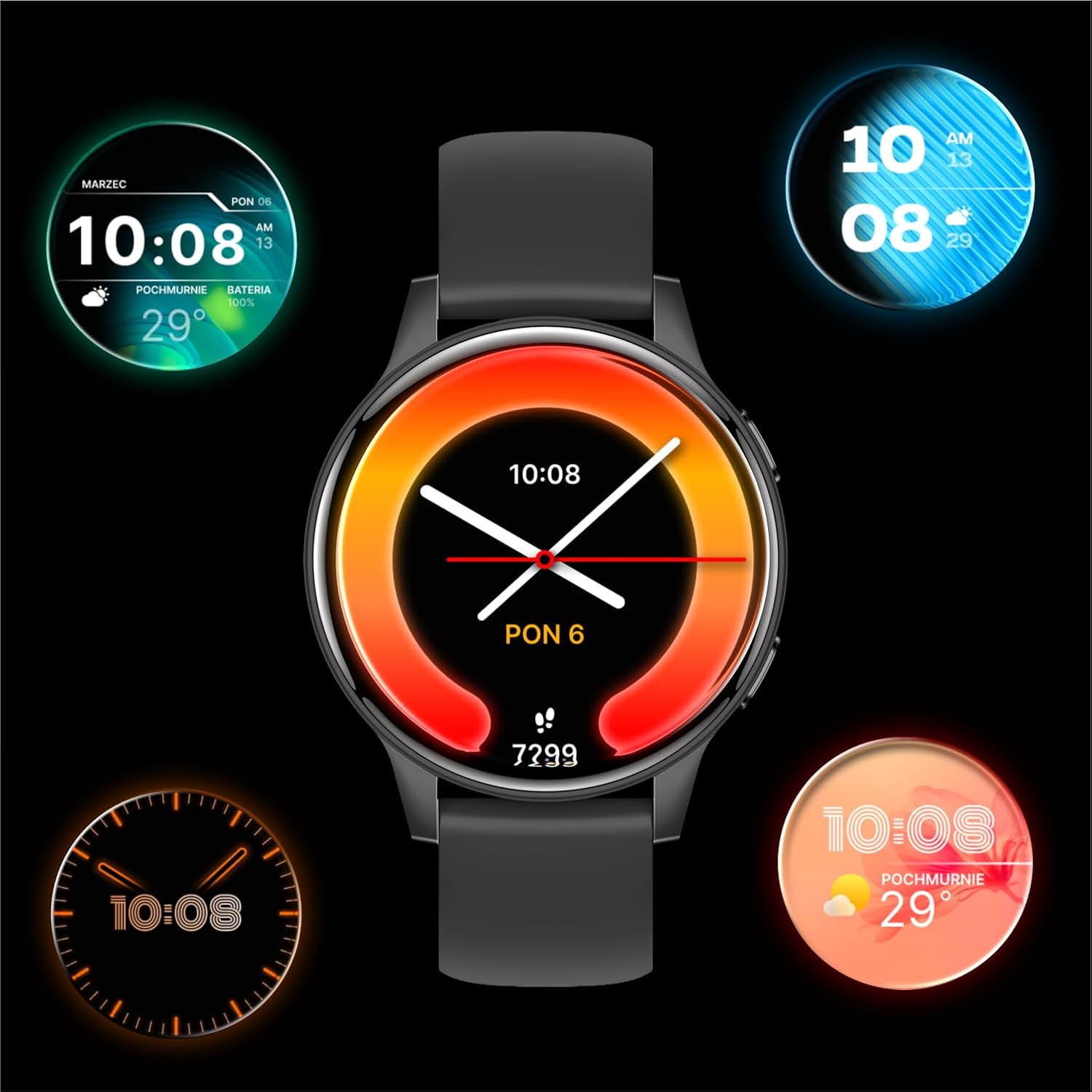 Forever Smartwatch IGo Watch 4 JW-600 Notificações/ Frequência Cardíaca/ Preto - Imagem 3