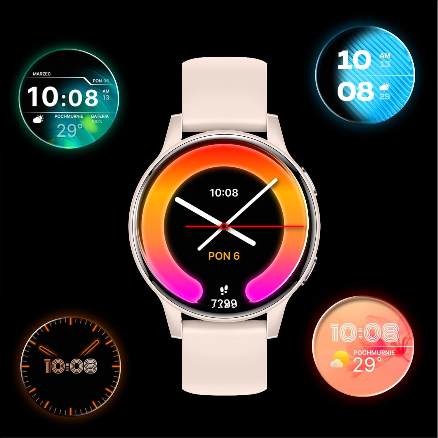 Forever Smartwatch IGo Watch 4 JW-600 Notificações/ Frequência Cardíaca/ Rosa - Imagem 2