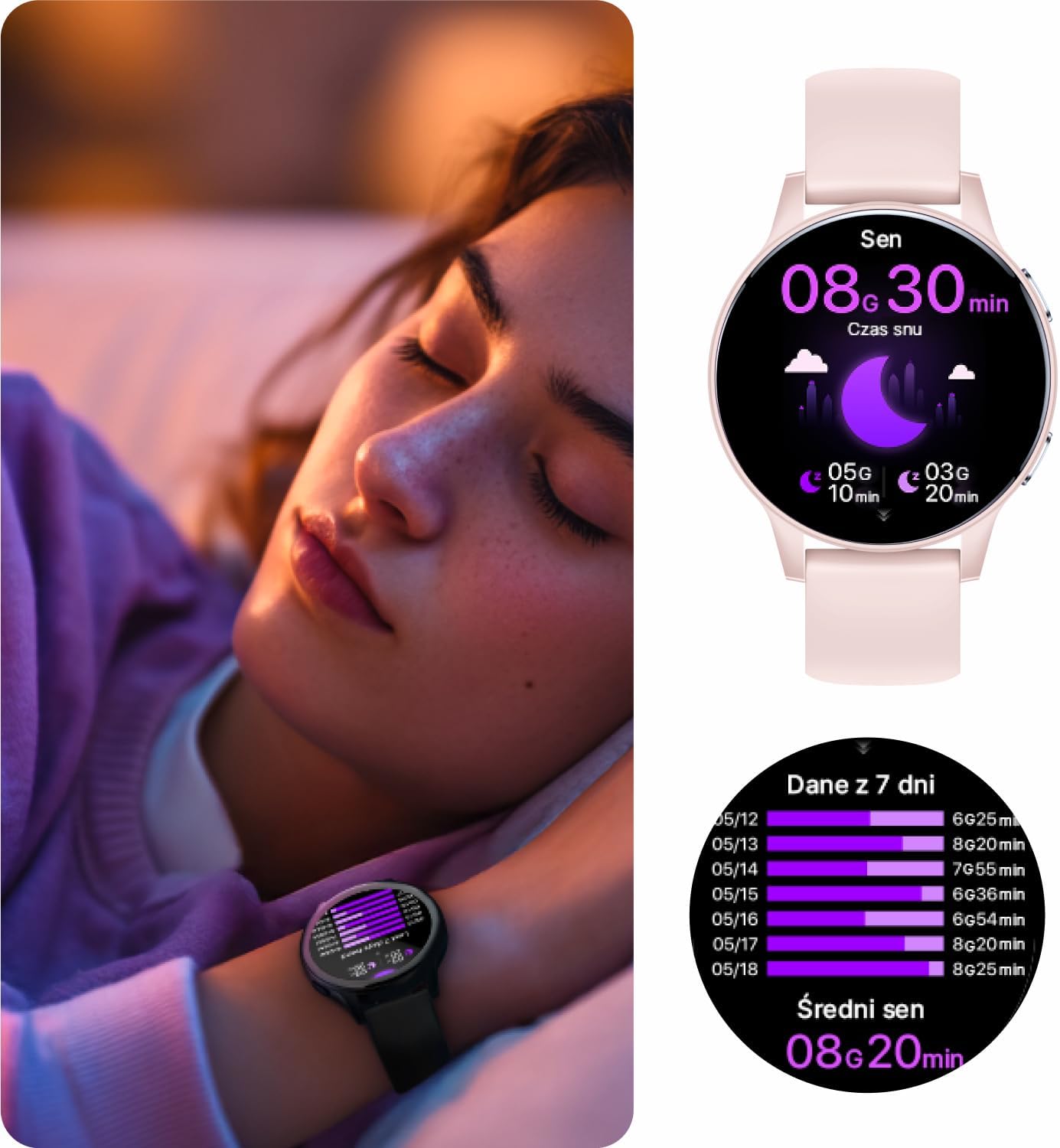 Forever Smartwatch IGo Watch 4 JW-600 Notificações/ Frequência Cardíaca/ Rosa - Imagem 5